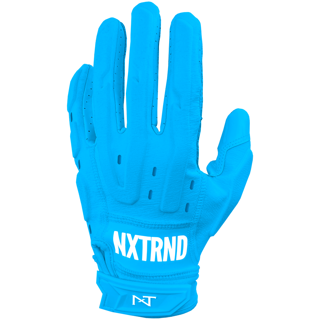 NXTRND G3® Pro Padded Football Gloves Neon Blue