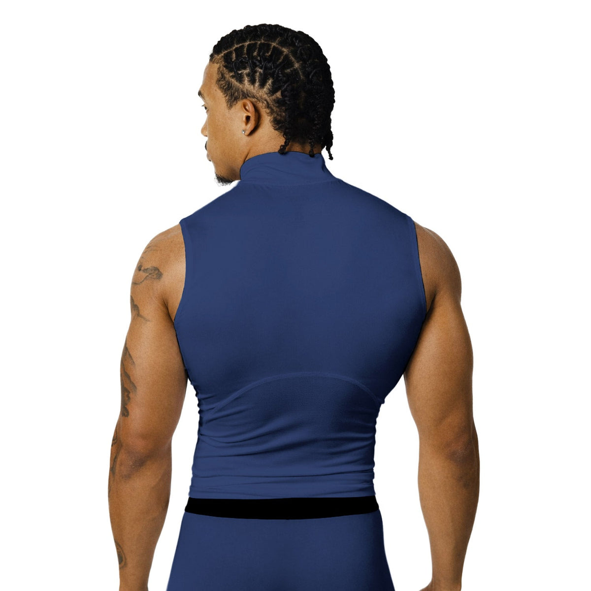 Nxtrnd Core Turtleneck Compression Sleeveless Navy Blue