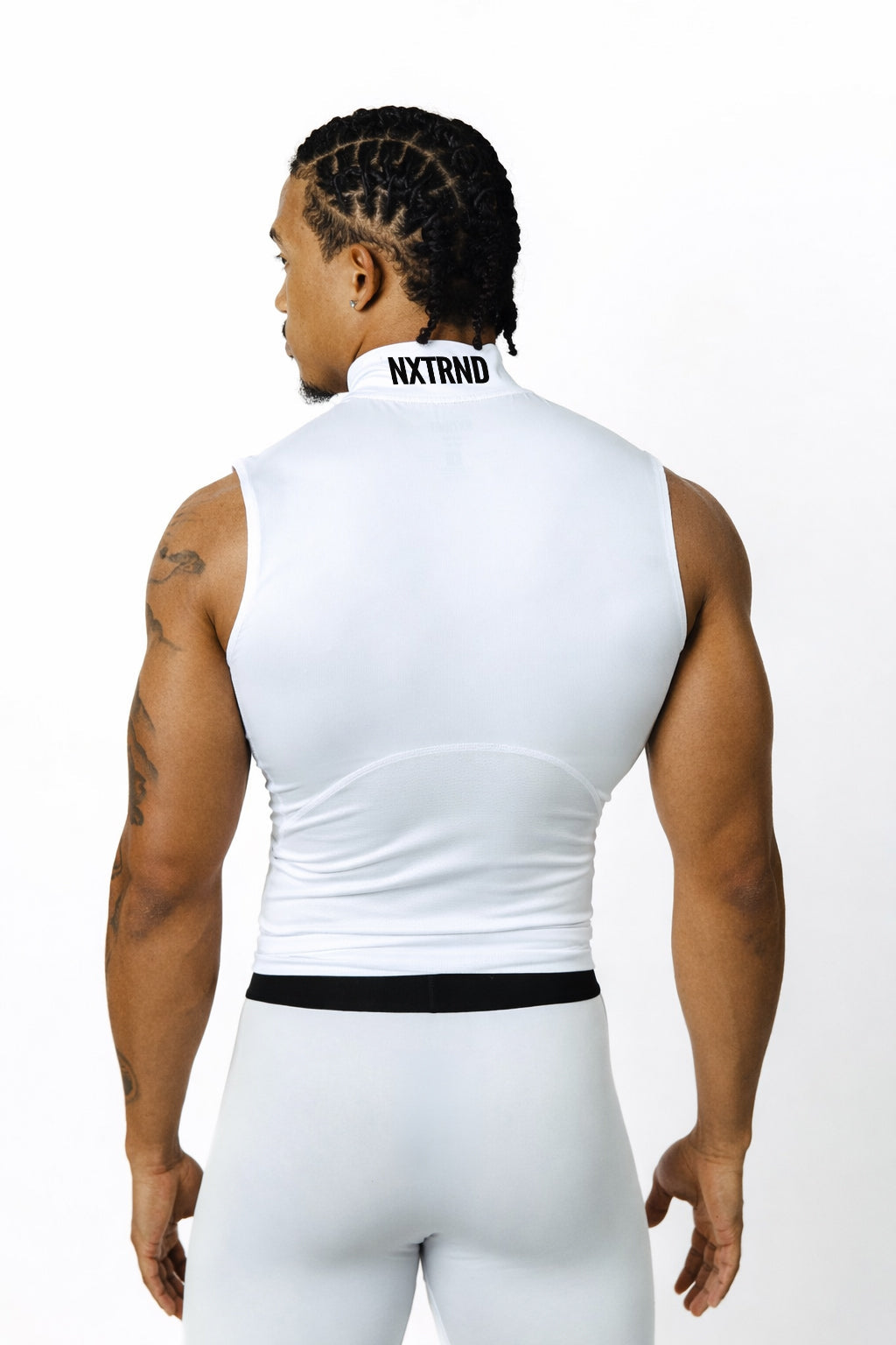 Nxtrnd Core Turtleneck Compression Sleeveless White