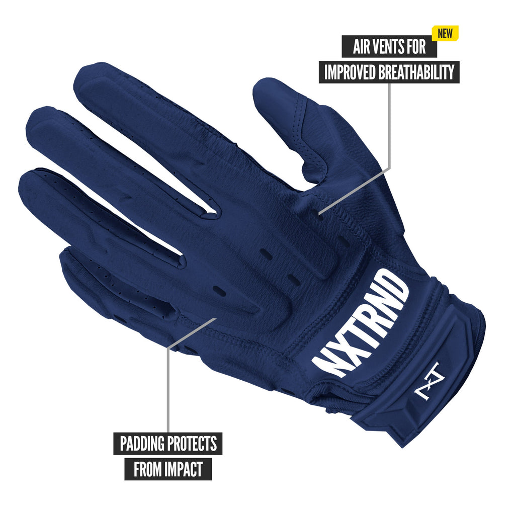 NXTRND G3® Pro Padded Football Gloves Navy Blue