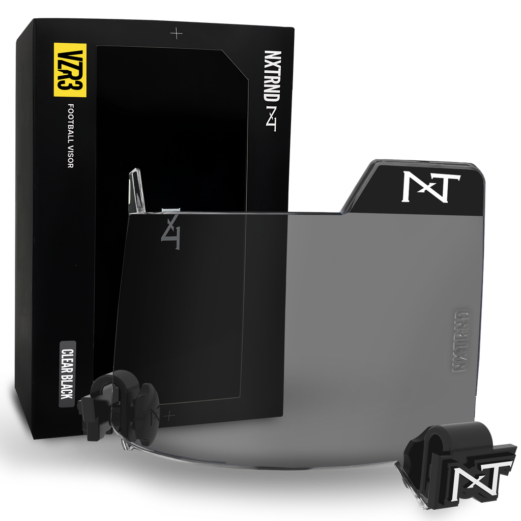 NXTRND VZR3® Football Visor Clear Black