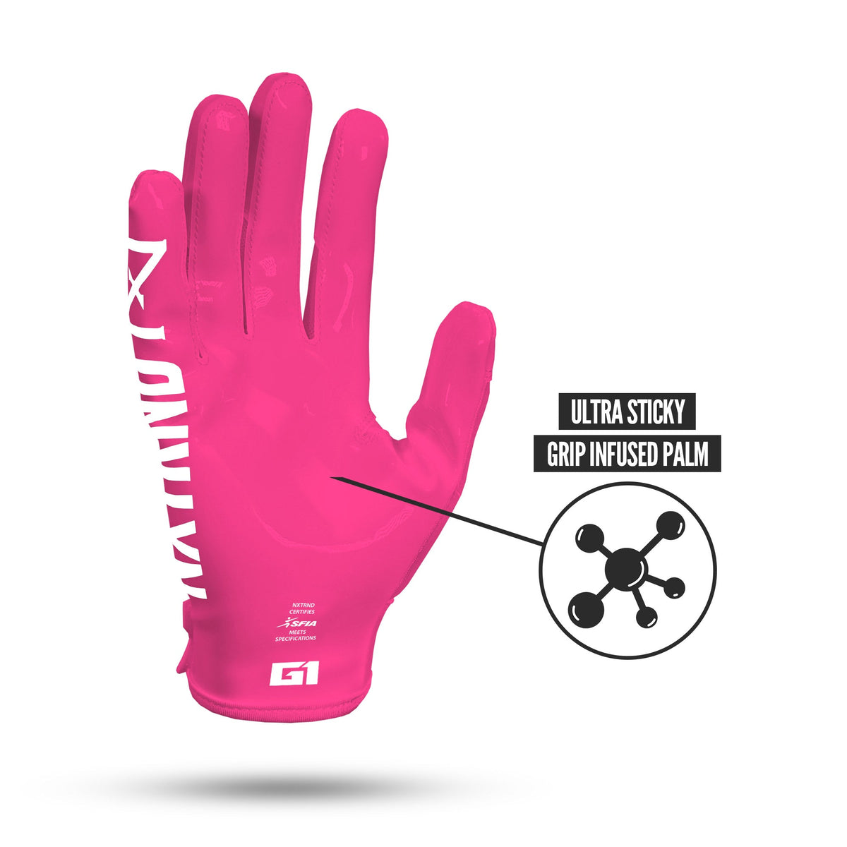NXTRND G1® Pro Football Gloves Pink