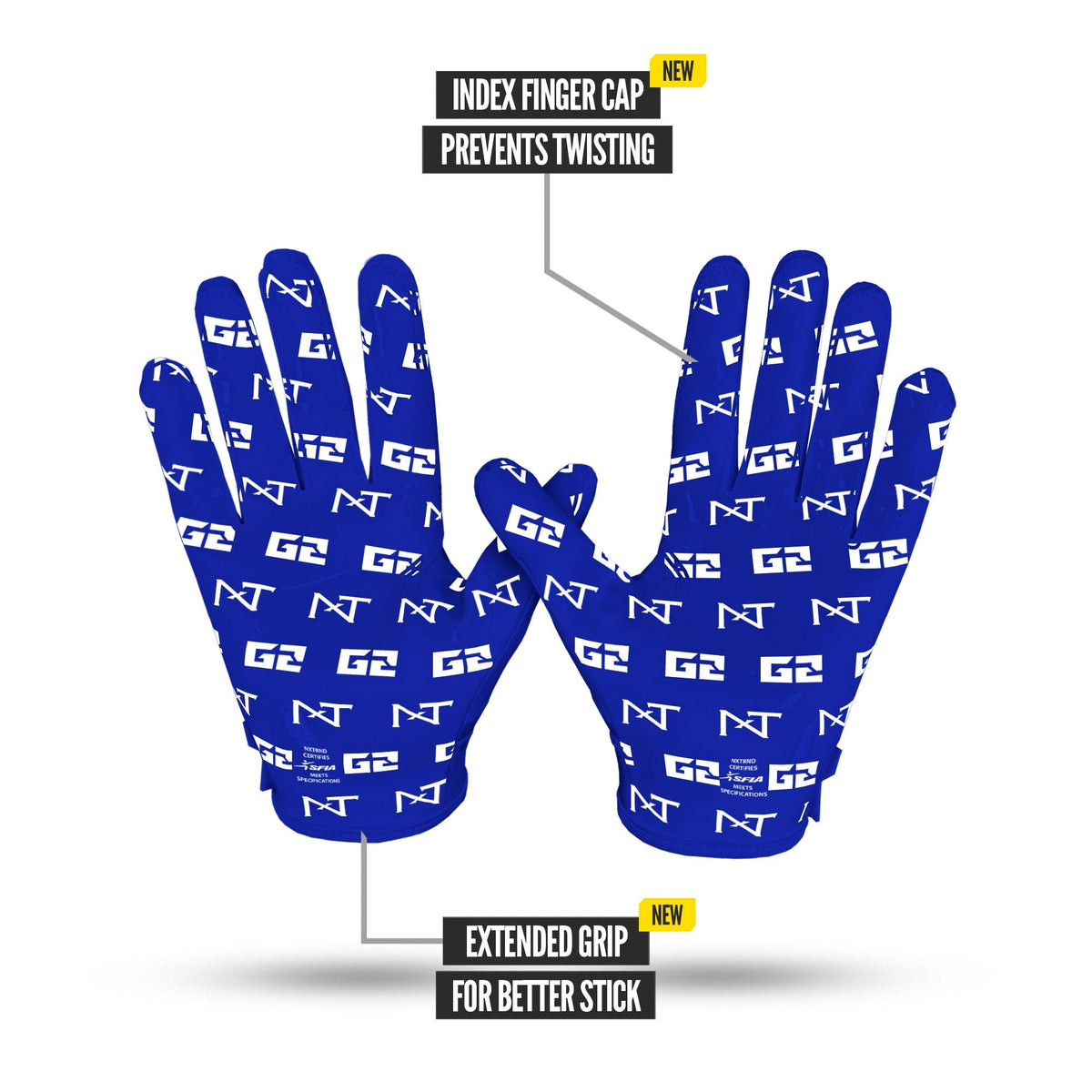 NXTRND G2® Pro Football Gloves Blue