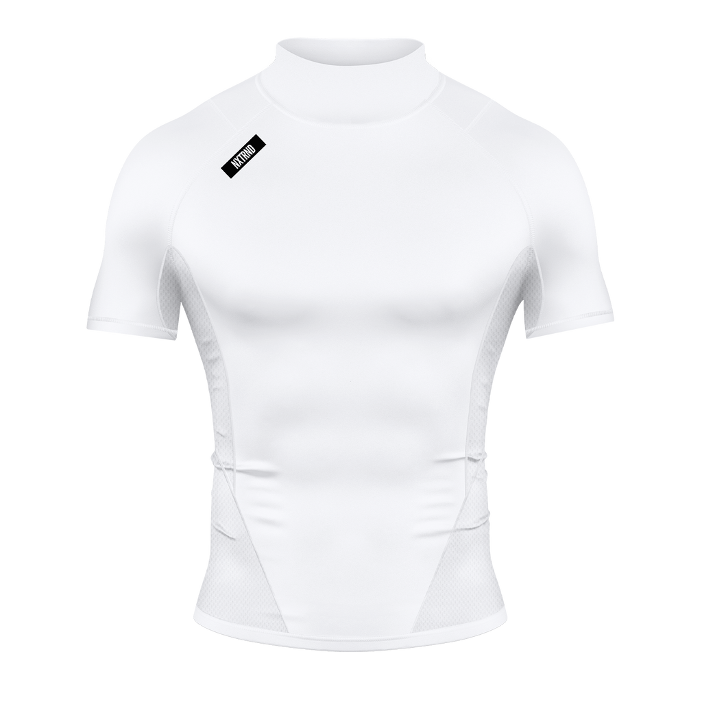 Nxtrnd Core Turtleneck Compression Short Sleeve White