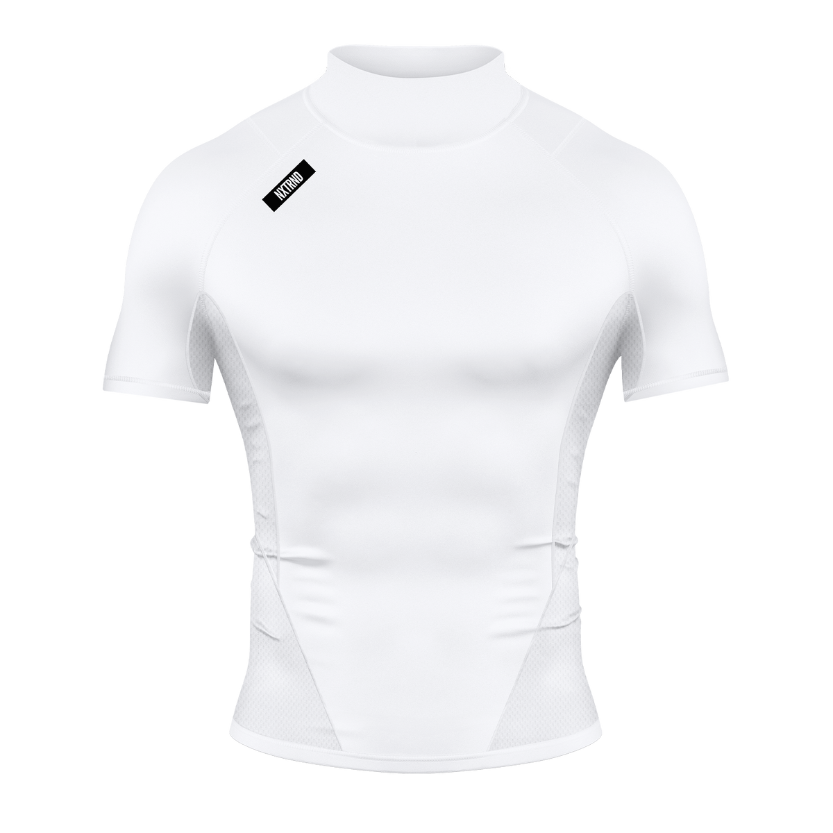 Nxtrnd Core Turtleneck Compression Short Sleeve White