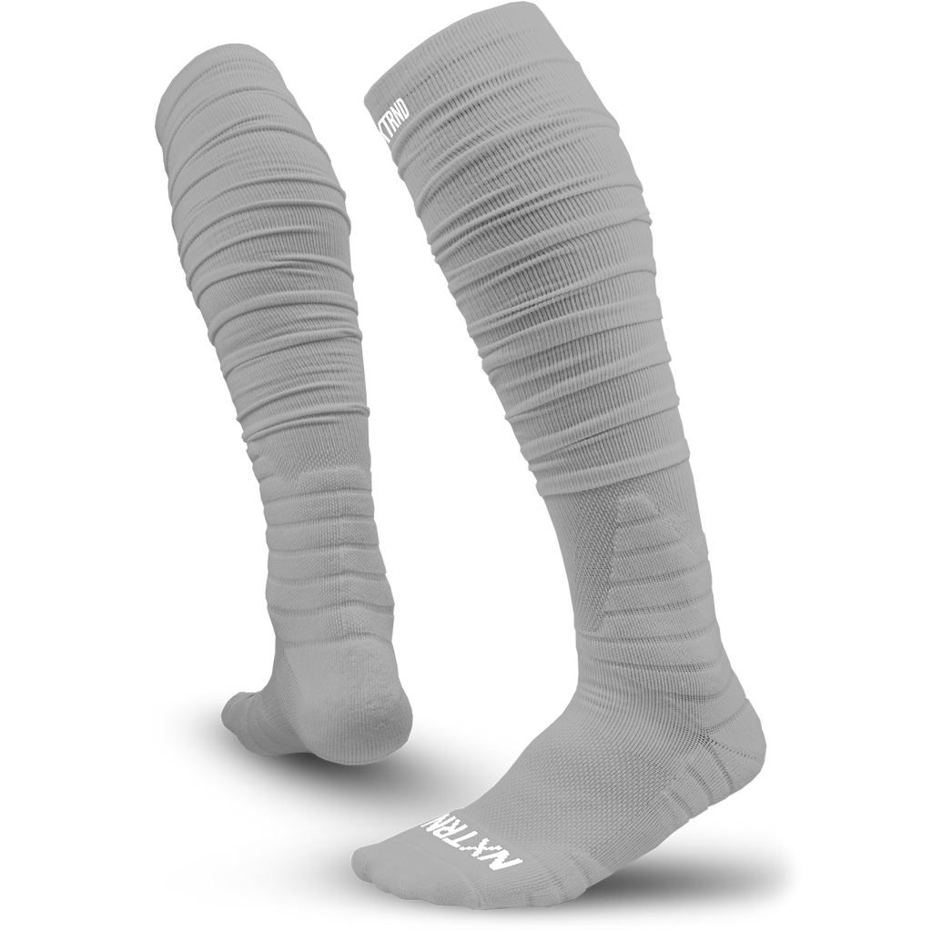 NXTRND XTD® Scrunch Football Socks Light Grey