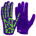 NXTRND G2® Pro Skeleton Football Gloves Purple & Green