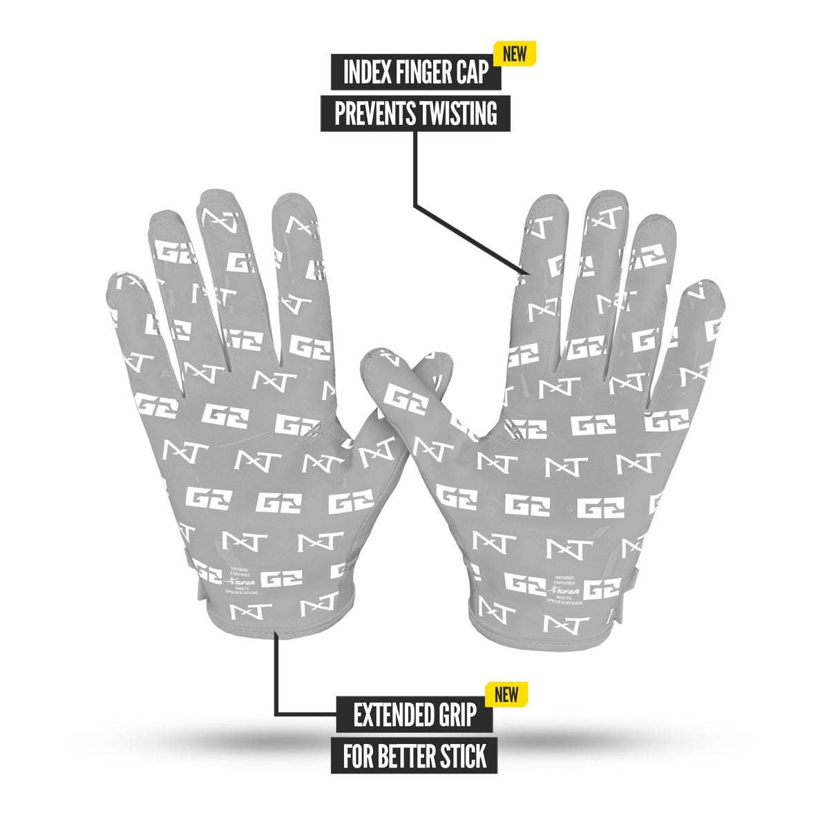NXTRND G2® Pro Football Gloves Grey