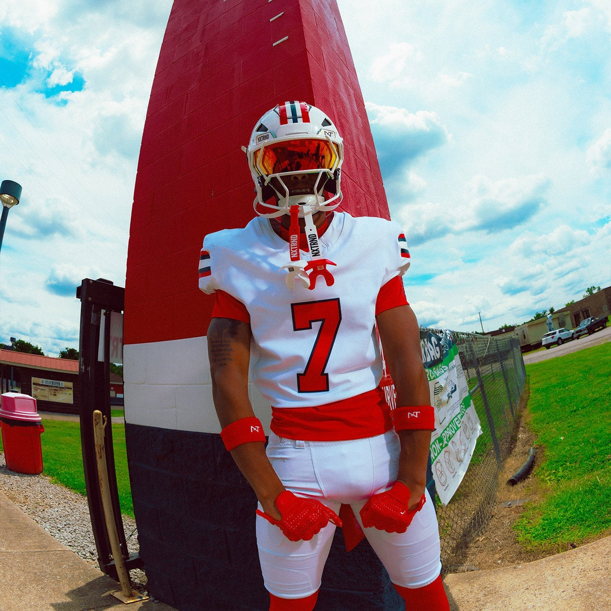 NXTRND VZX Football Visor Red