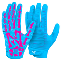 NXTRND G2® Pro Skeleton Football Gloves Neon Blue & Pink