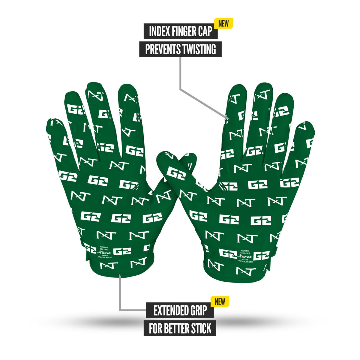 NXTRND G2® Pro Football Gloves Dark Green