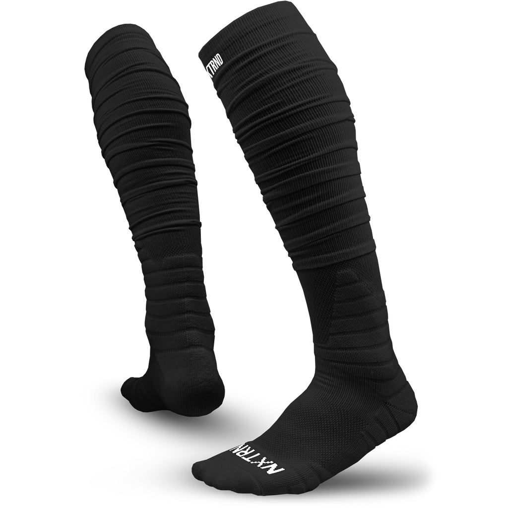 NXTRND XTD® Scrunch Football Socks Black