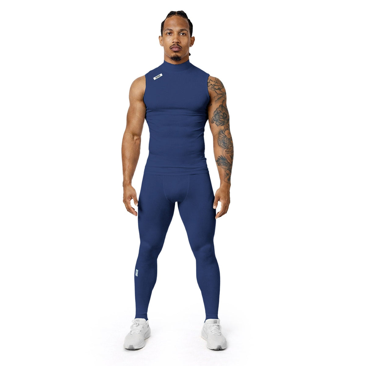 Nxtrnd Core Turtleneck Compression Sleeveless Navy Blue