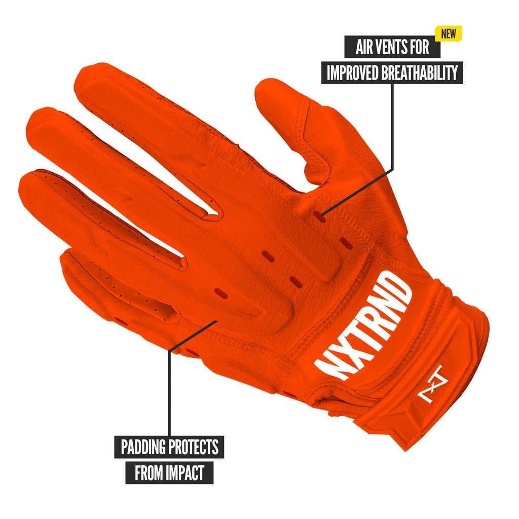 NXTRND G3® Pro Padded Football Gloves Orange
