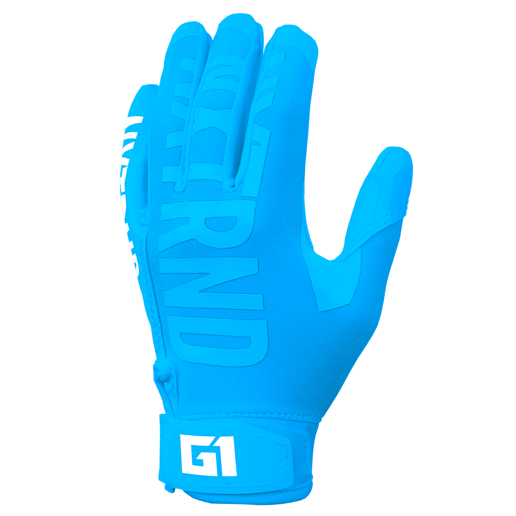 NXTRND G1® Youth Football Gloves Neon Blue