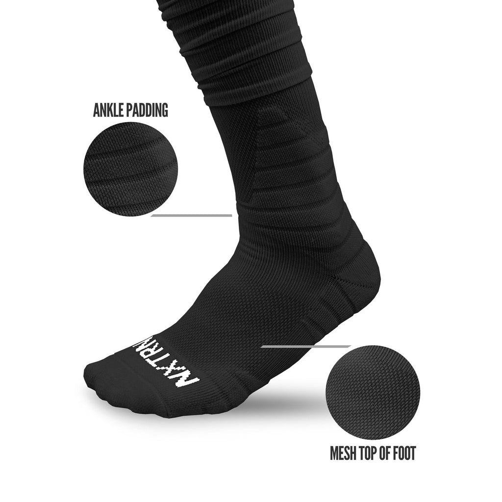 NXTRND XTD® Scrunch Football Socks Black