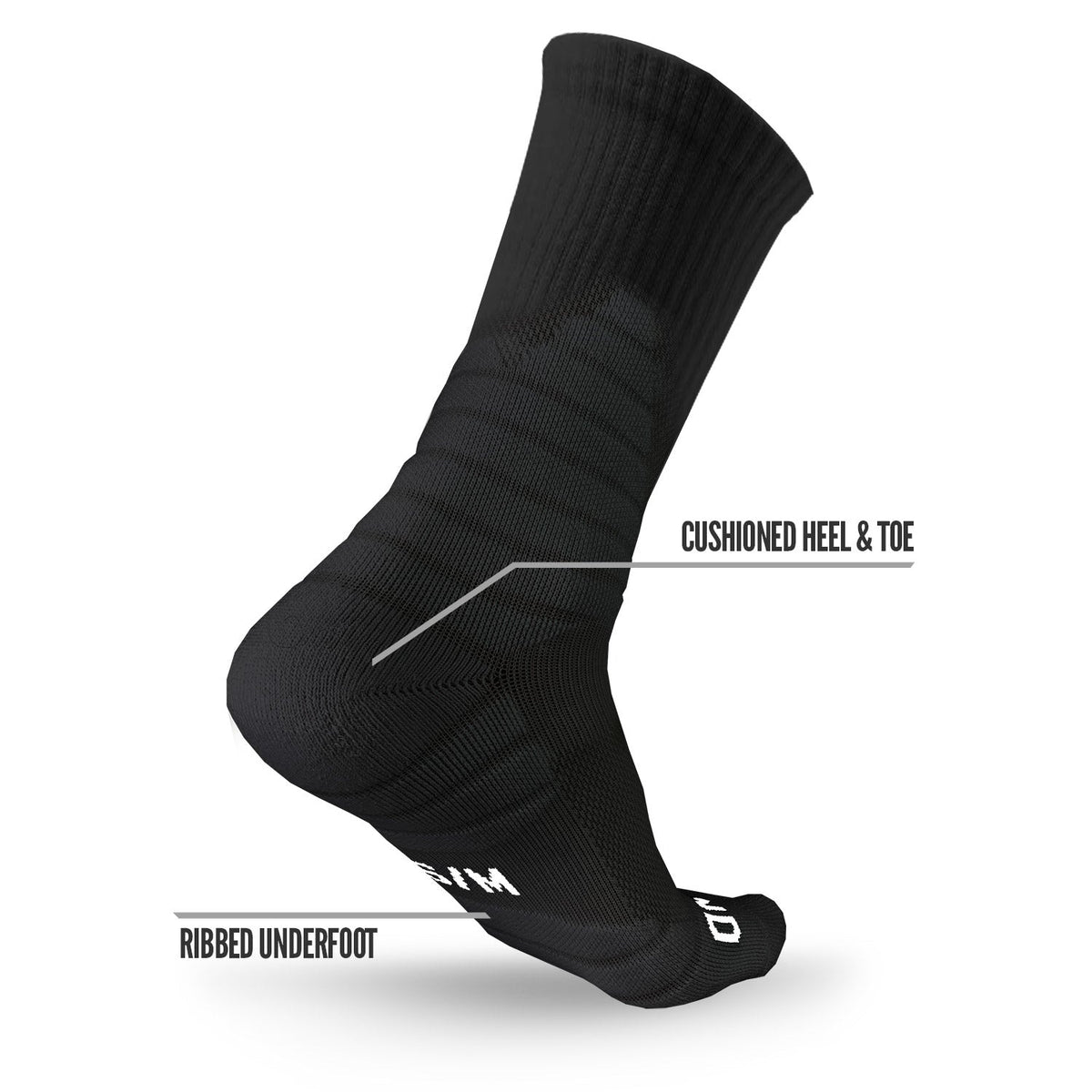 NXTRND Crew Socks Black (3-Pairs)