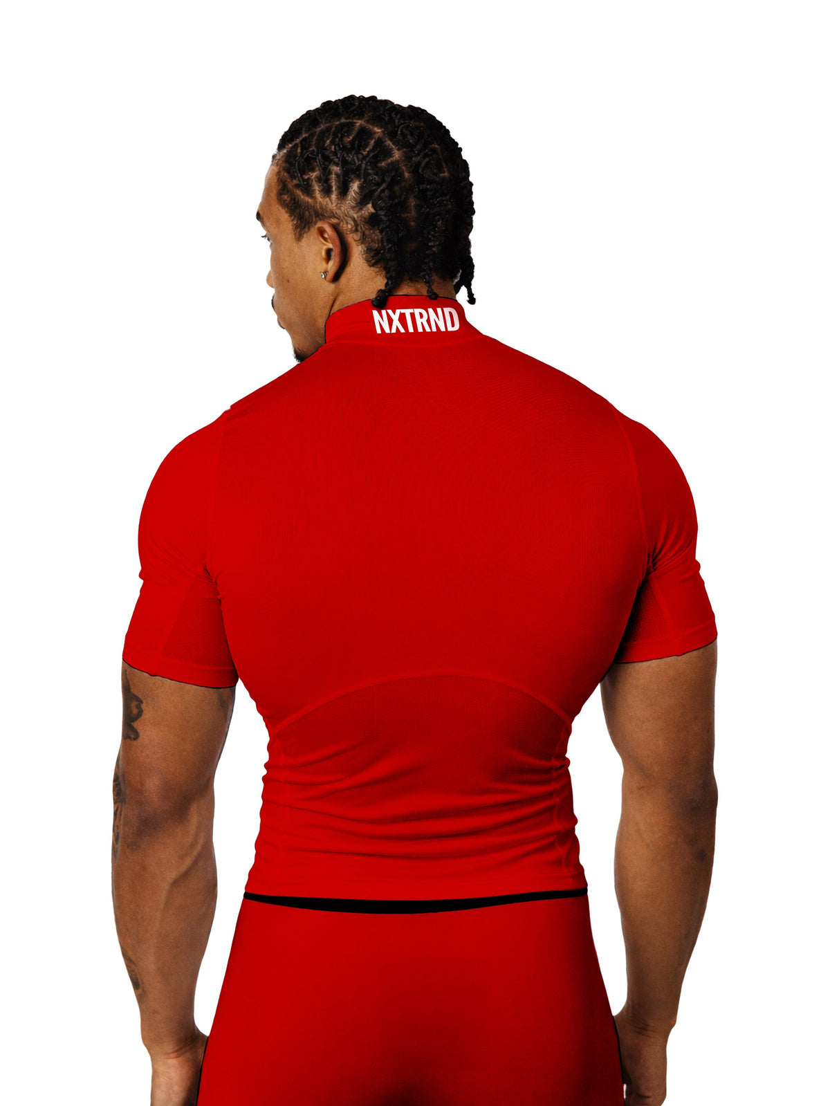 Nxtrnd Core Turtleneck Compression Short Sleeve Red
