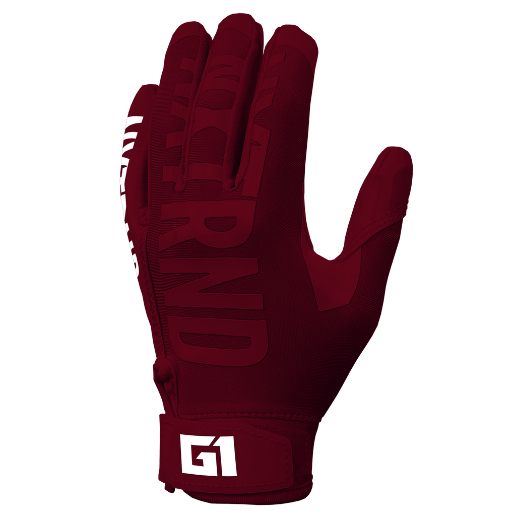 NXTRND G1® Youth Football Gloves Maroon