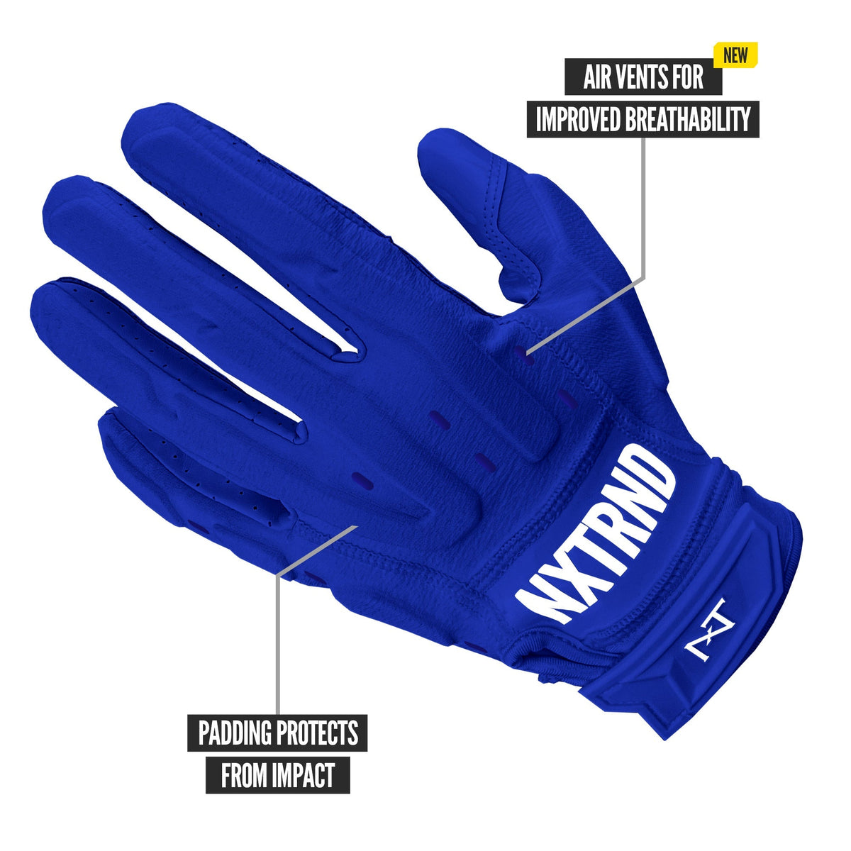 NXTRND G3® Pro Padded Football Gloves Blue