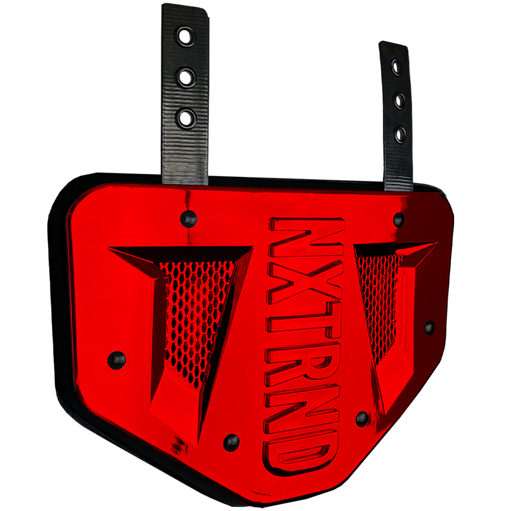 NXTRND B-PLATE® Football Back Plate Chrome Red