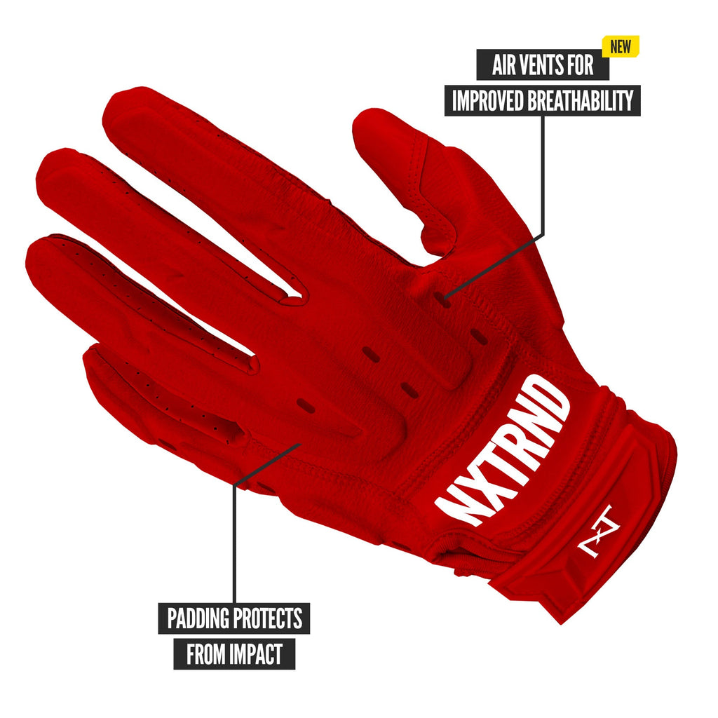 NXTRND G3® Pro Padded Football Gloves Red