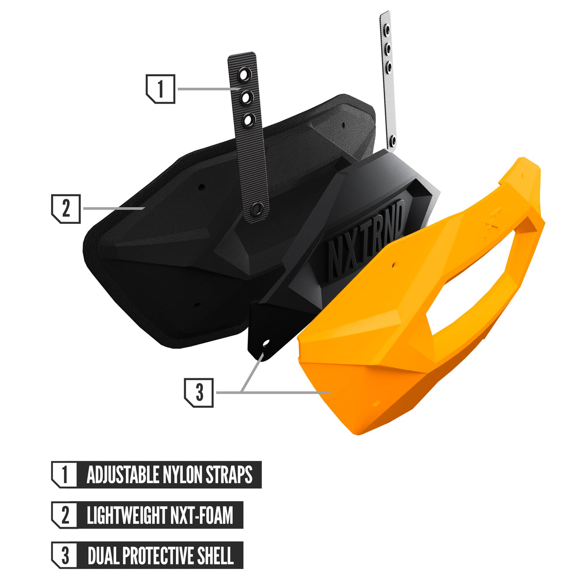 NXTRND B-PLATE® Pro Football Back Plate Yellow