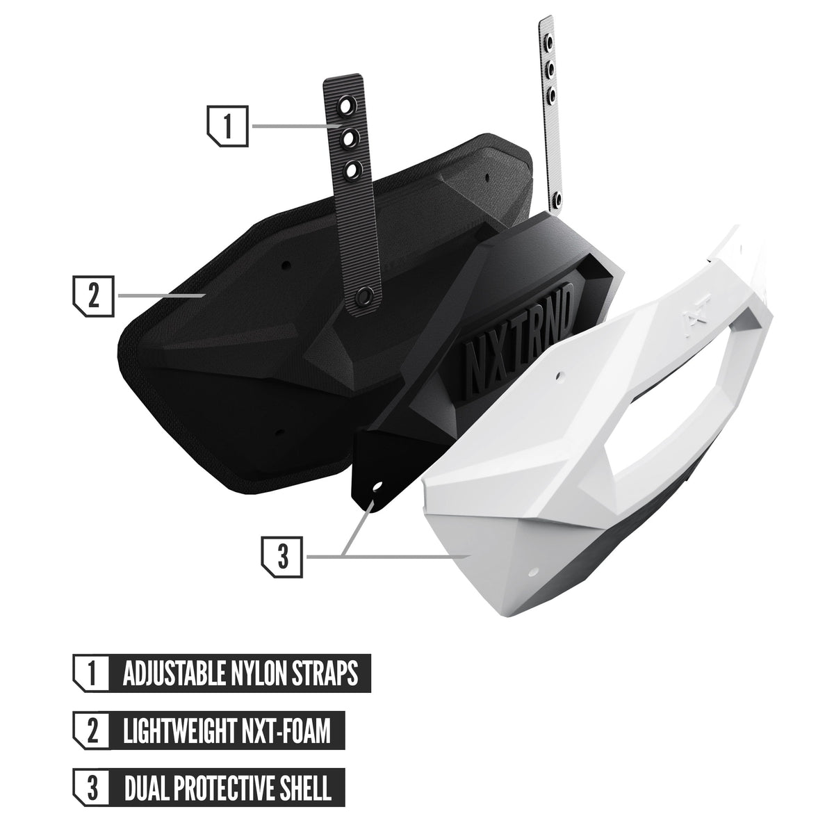 NXTRND B-PLATE® Pro Football Back Plate White