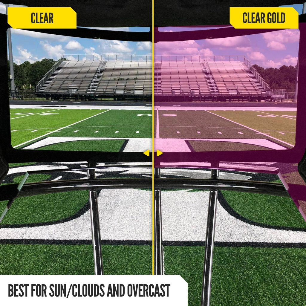 NXTRND VZR3® Football Visor Clear Gold