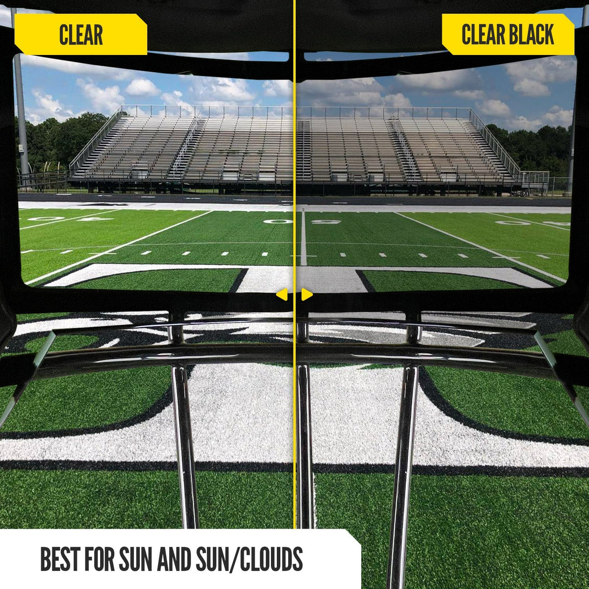 NXTRND VZX Football Visor Clear Black