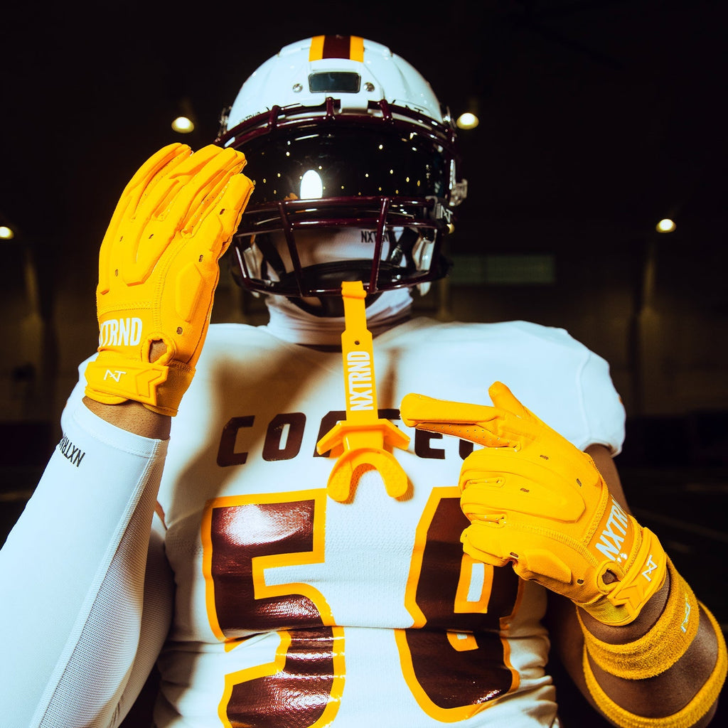 NXTRND G3® Pro Padded Football Gloves Yellow