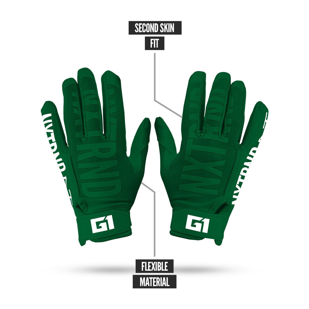 NXTRND G1® Youth Football Gloves Dark Green