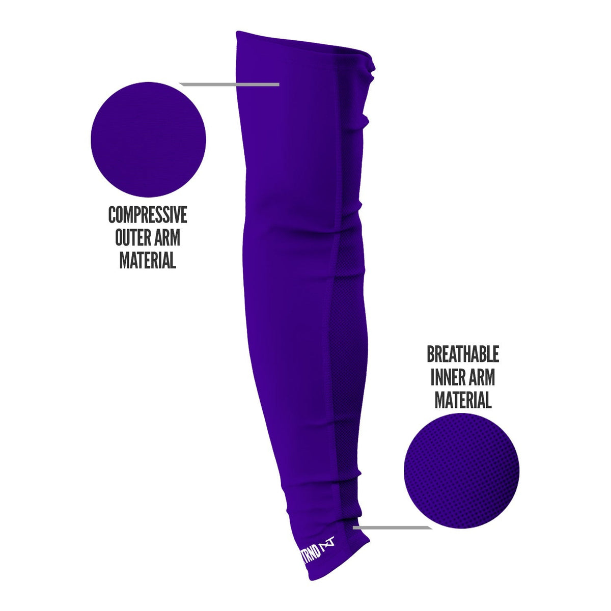 NXTRND AirTek Arm Sleeves Purple (1 Pair)