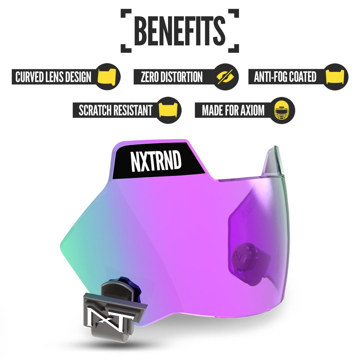 NXTRND VZX Football Visor Clear Purple
