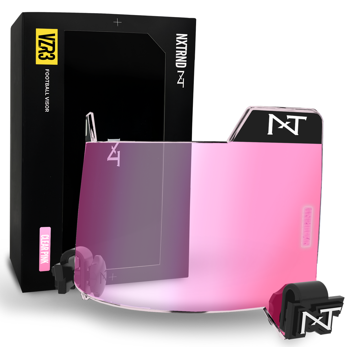 NXTRND VZR3® Football Visor Clear Pink