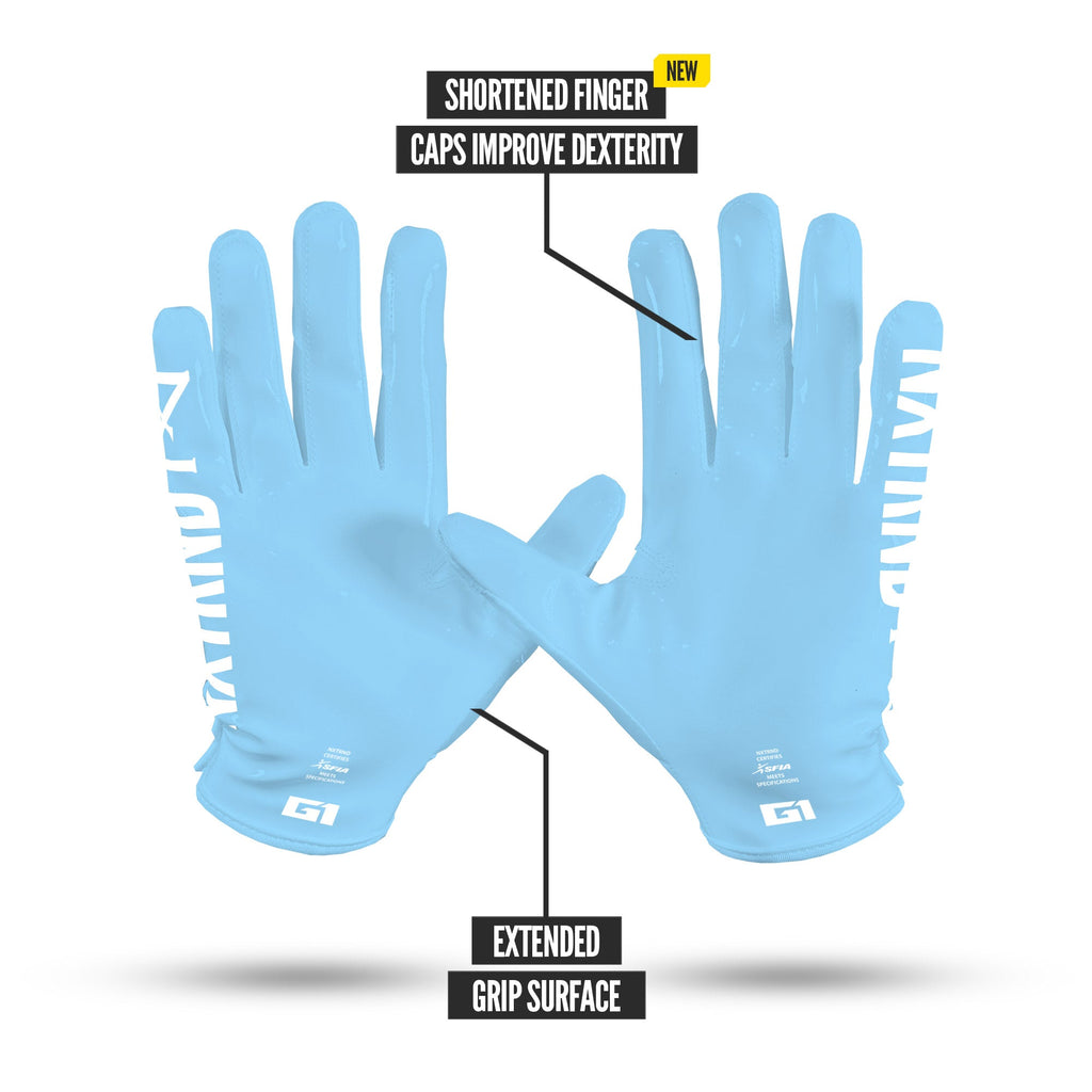 NXTRND G1® Pro Football Gloves Columbia Blue