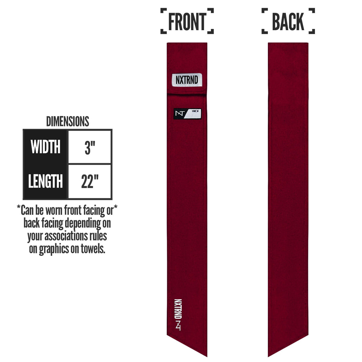 Nxtrnd Streamer Football Towel Maroon
