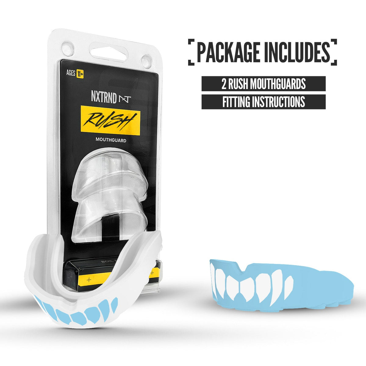 NXTRND Rush® Columbia Blue & White Fangs (2 Pack)