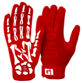 NXTRND G1® Youth Skeleton Football Gloves Red & White