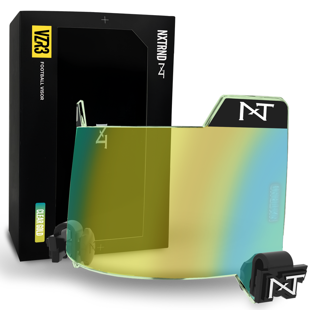 NXTRND VZR3® Football Visor Clear Gold