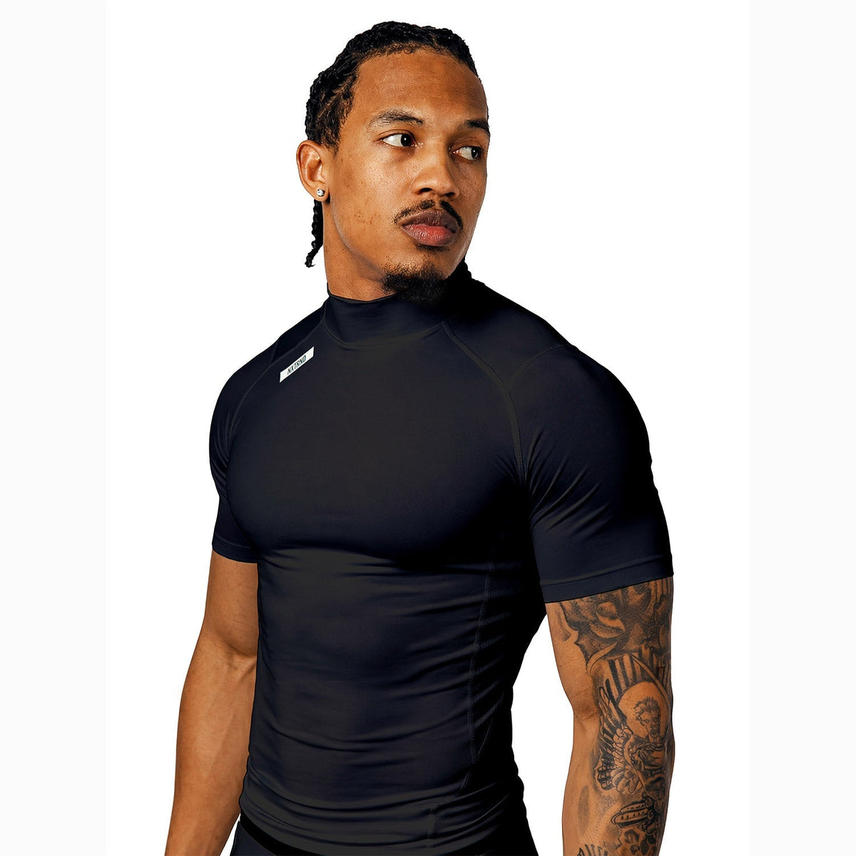 Nxtrnd Core Turtleneck Compression Short Sleeve Black