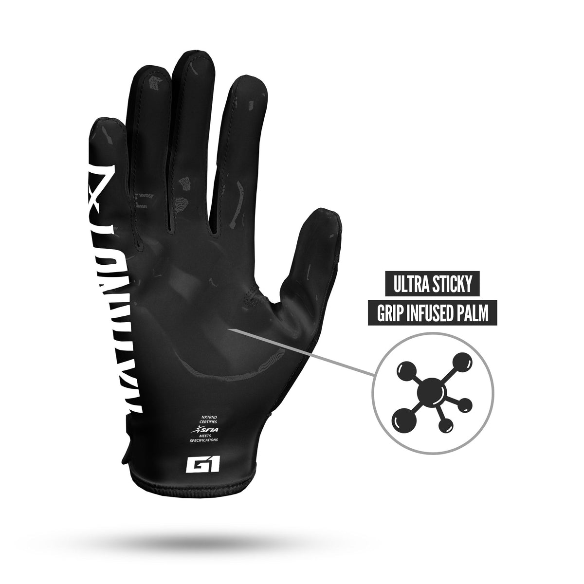 NXTRND G1® Pro Football Gloves Black