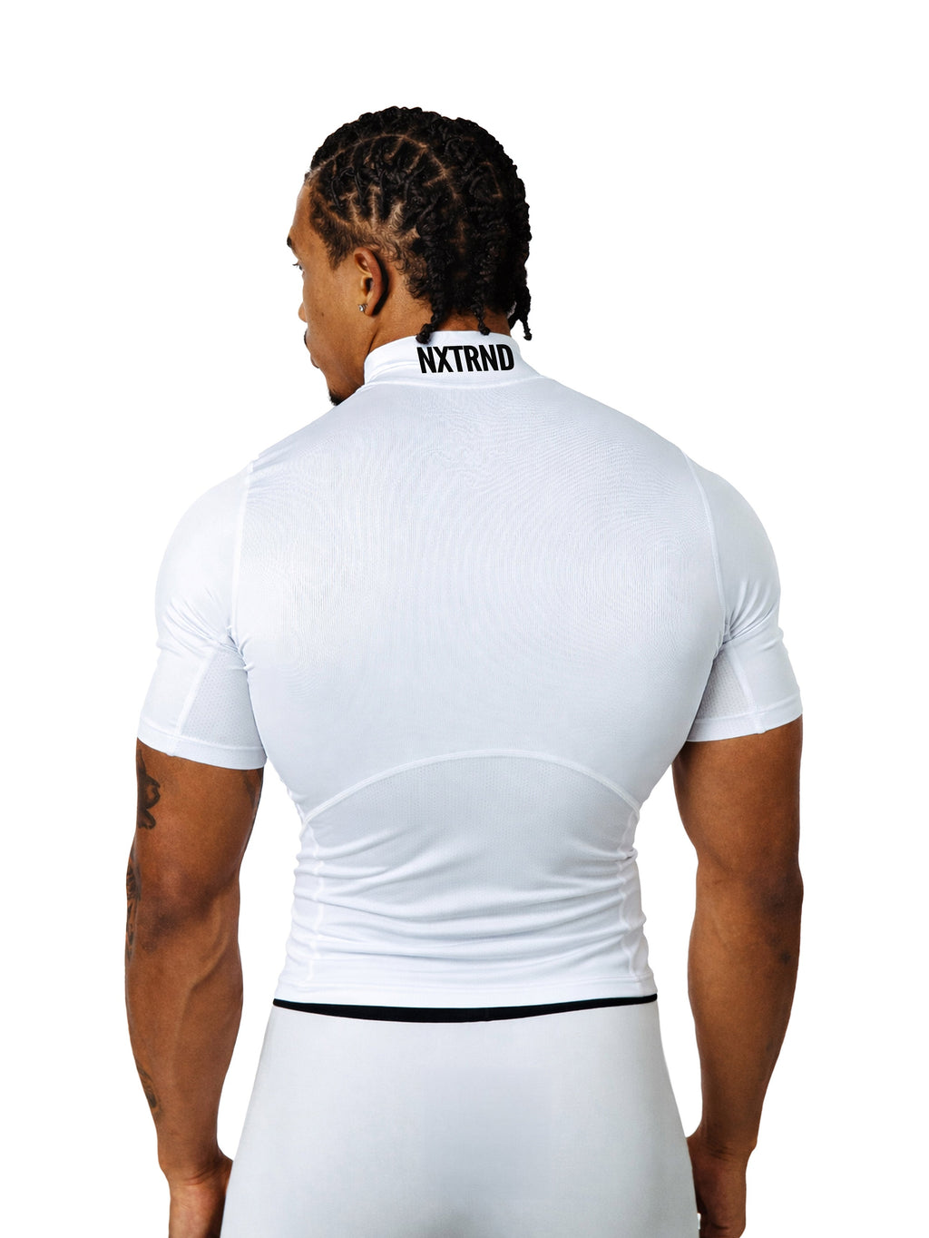 Nxtrnd Core Turtleneck Compression Short Sleeve White