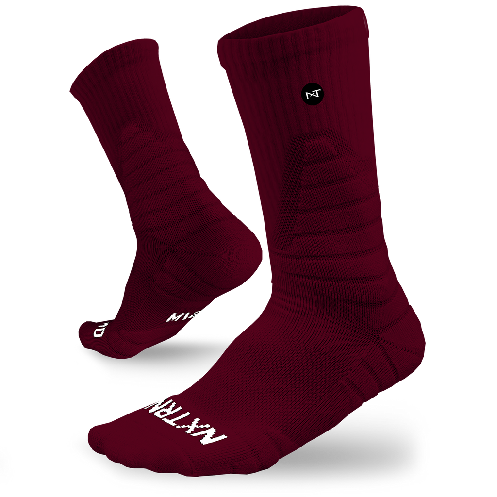 NXTRND Crew Socks Maroon (3-Pairs)