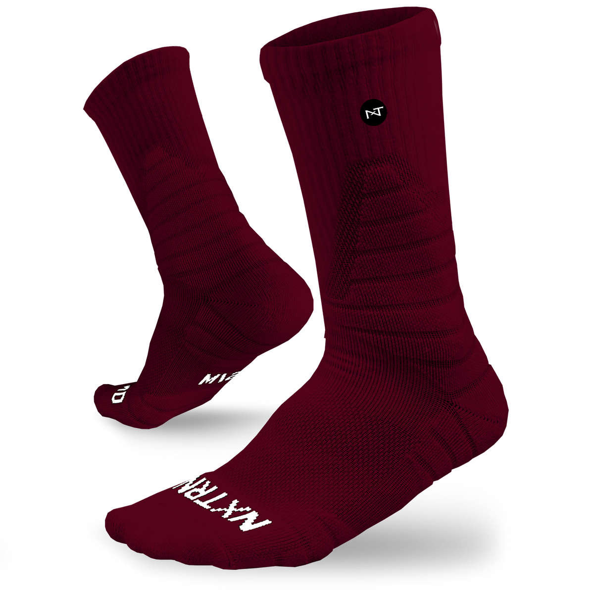 NXTRND Crew Socks Maroon (3-Pairs)