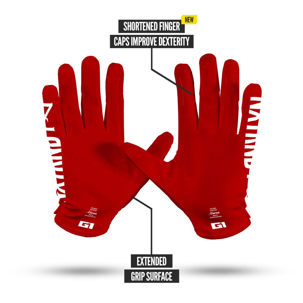 NXTRND G1® Pro Football Gloves Red