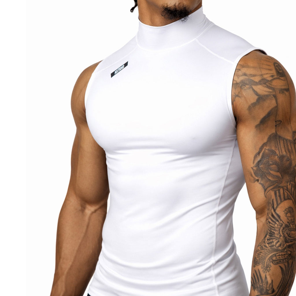 Nxtrnd Core Turtleneck Compression Sleeveless White