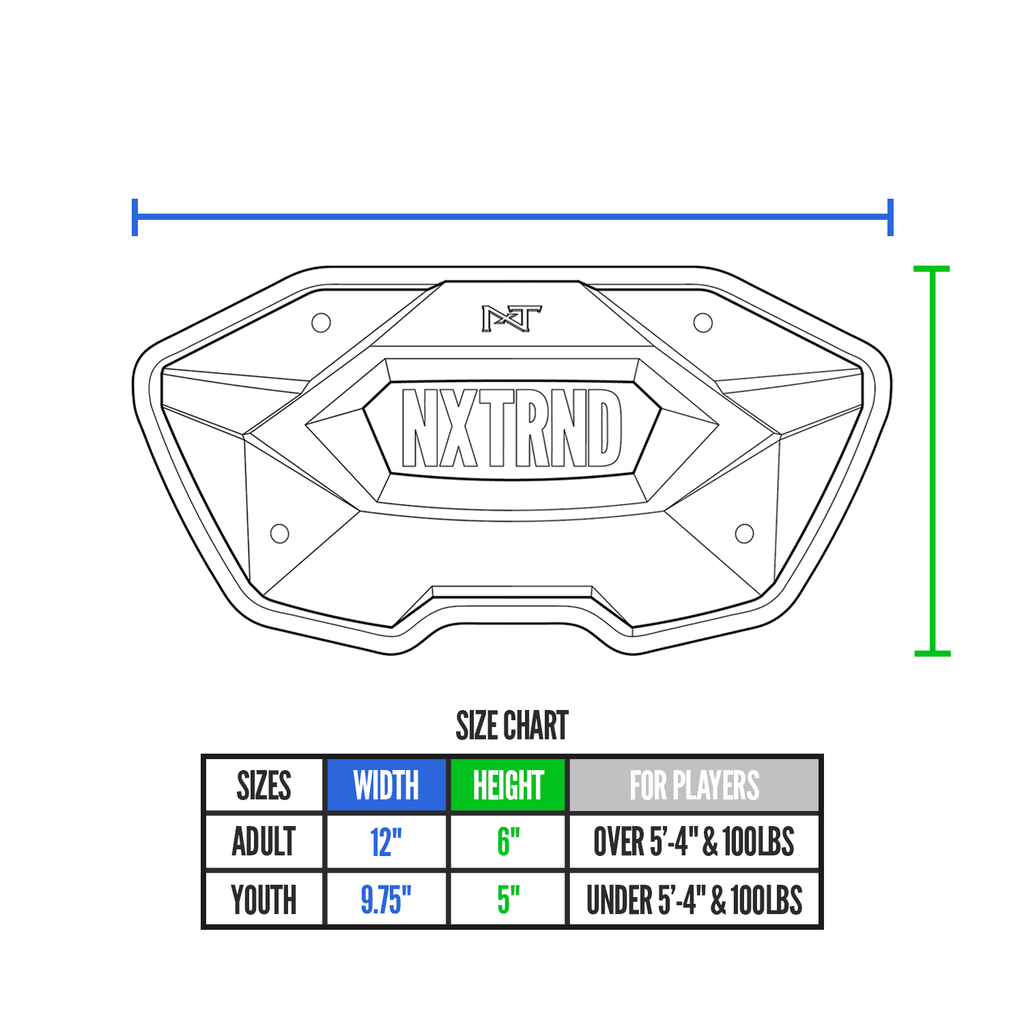NXTRND B-PLATE® Pro Football Back Plate White