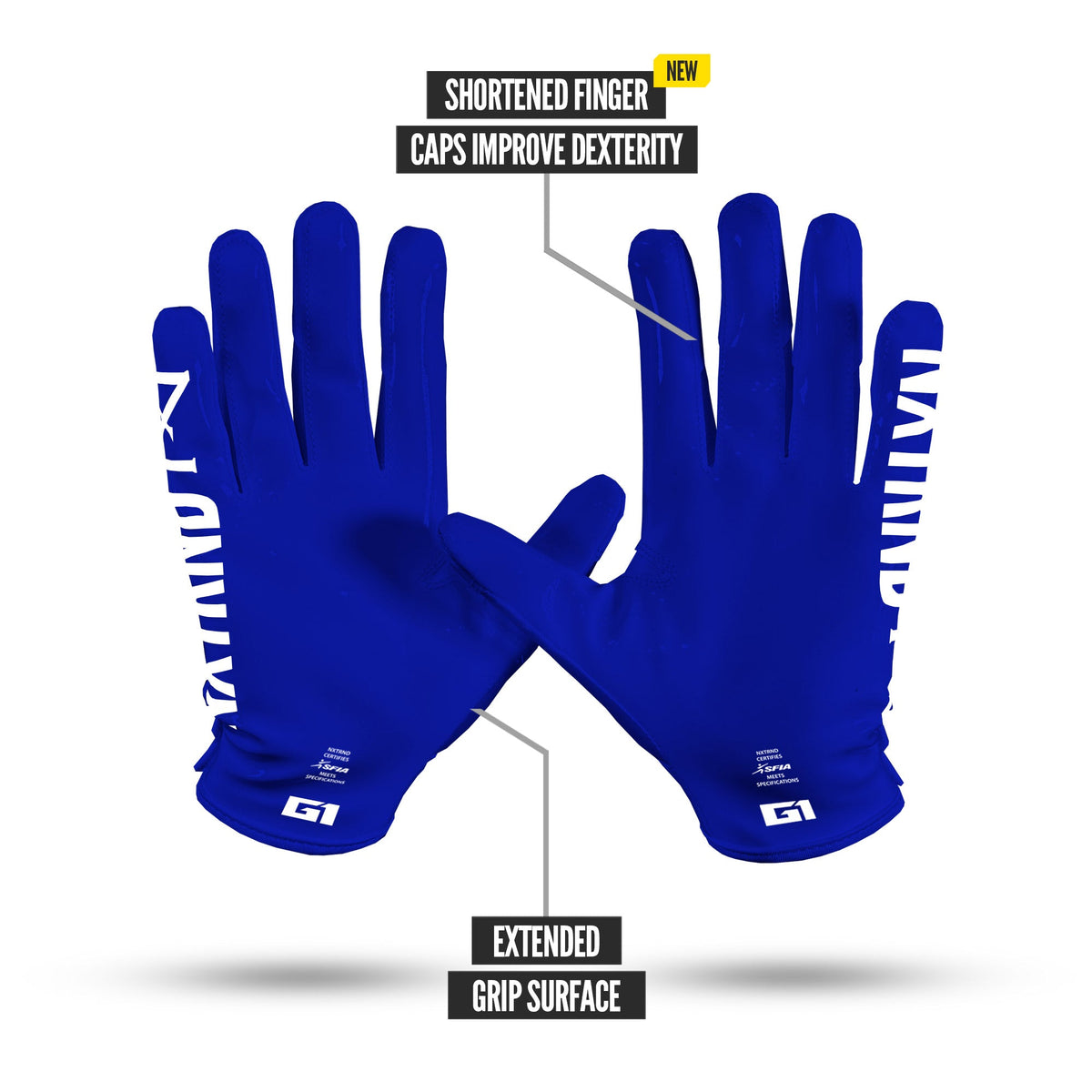 NXTRND G1® Pro Football Gloves Blue