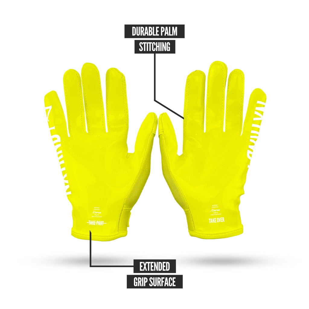 NXTRND G1® Youth Football Gloves Neon Yellow